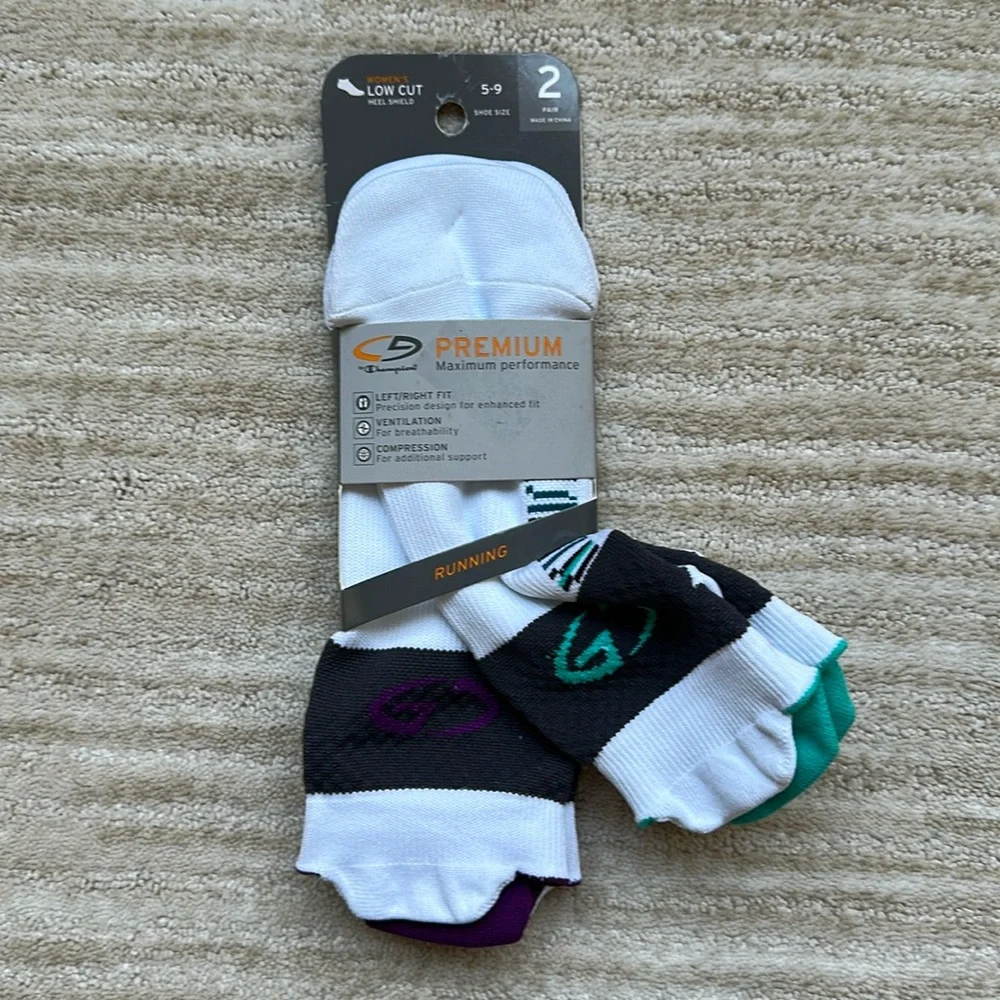 Champion C9 Premium Maximum Performance Running Socks Low Cut Compression White